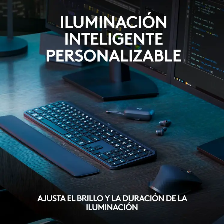 Wireless Keyboard Logitech MX Keys S Spanish Qwerty Graphite Steel