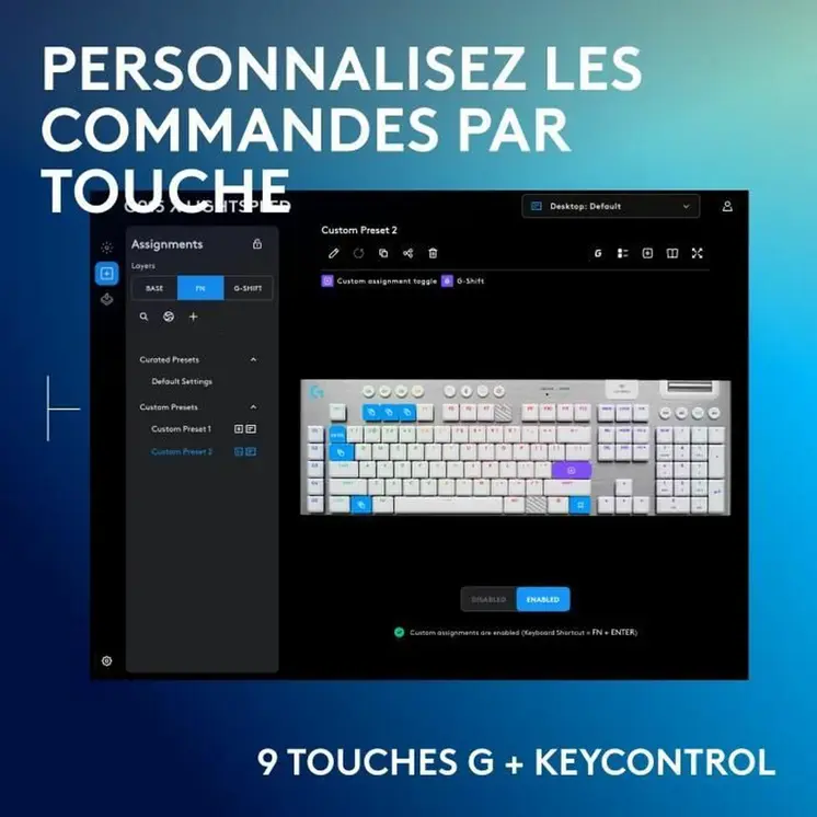 Wireless Keyboard Logitech G915 X White AZERTY