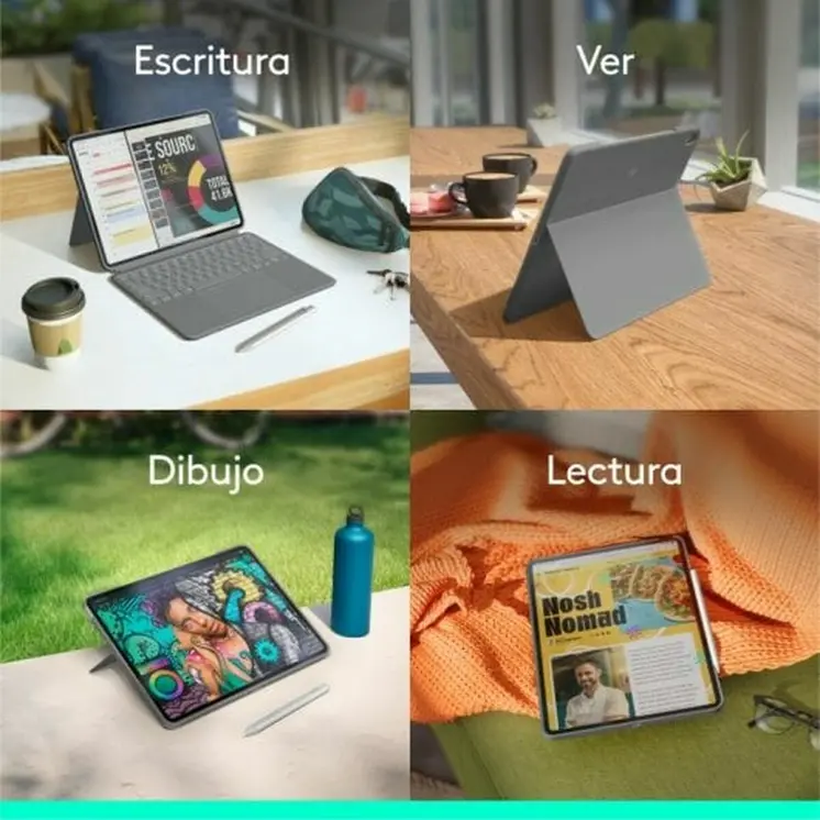 Tablet cover Logitech 920-012614 Grey Spanish Qwerty