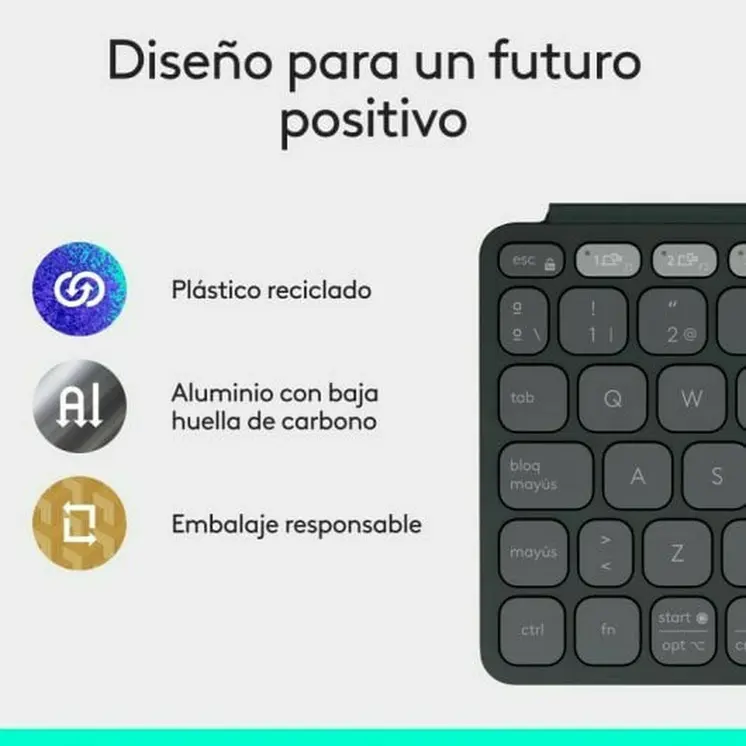 Keyboard Logitech 920-012973 Graphite Spanish QWERTY