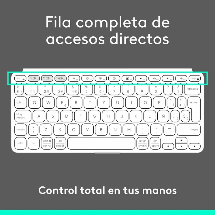 Keyboard Logitech 920-012974 White Grey QWERTY