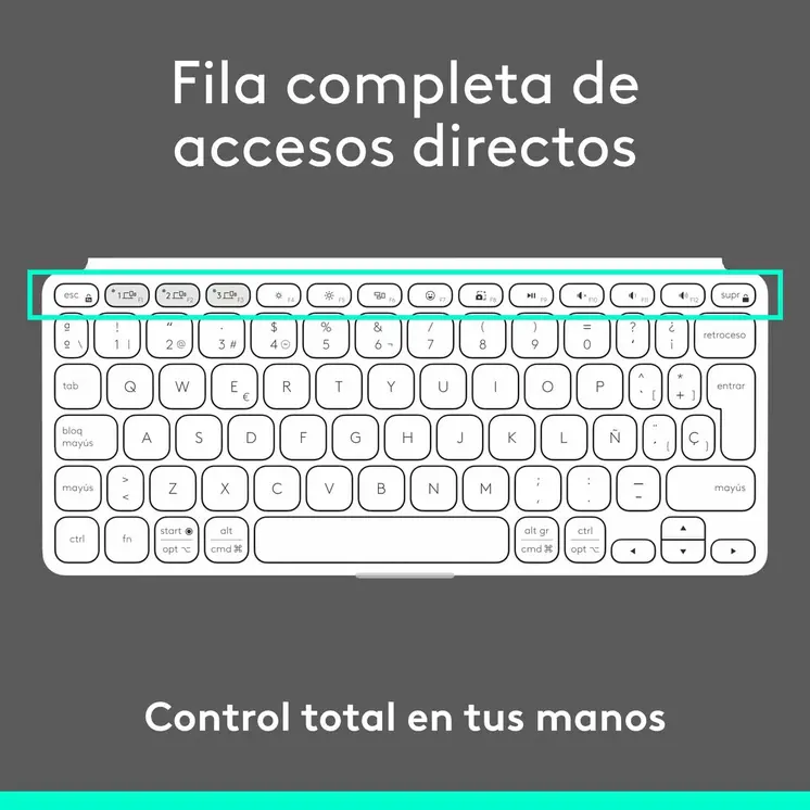Keyboard Logitech 920-012974 White Grey QWERTY