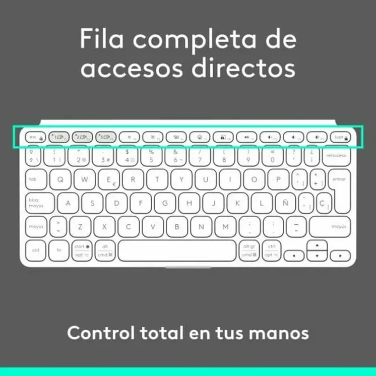 Keyboard Logitech 920-012974 White Grey QWERTY
