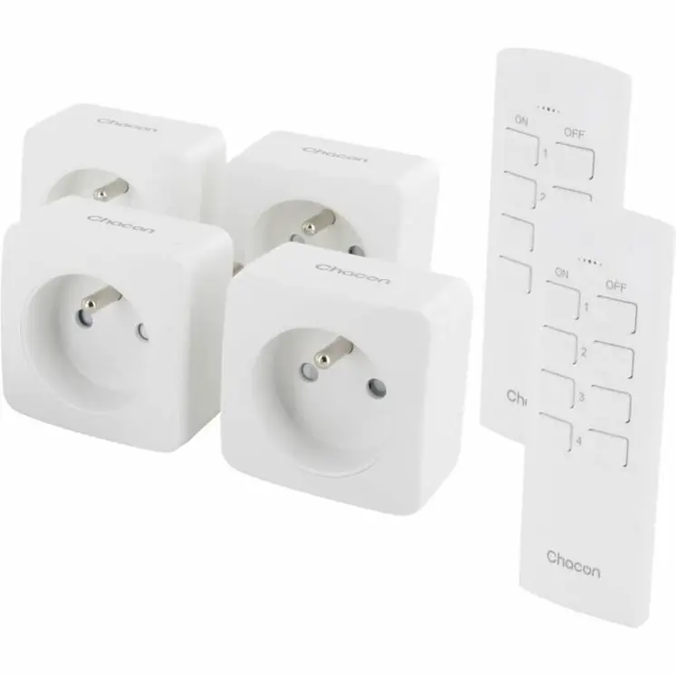 Set of plugs with remote control Chacon   6 Pieces