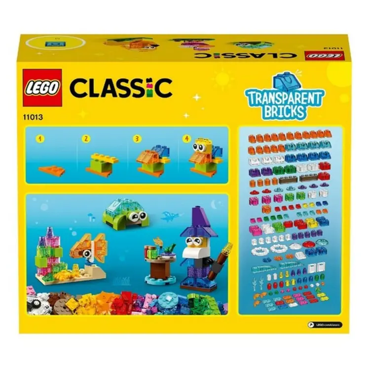 Construction set Classic Transparent Bricks Lego 11013 Multicolour