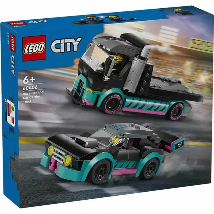 Construction set Lego Coche de Carreras y Camion de Transporte Multicolour