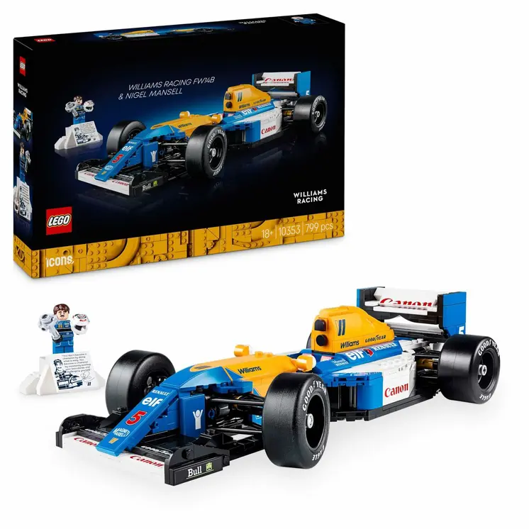Construction set Lego ICONS 10353 Williams Racing FW14B i Nigel Mansell 799 Pieces