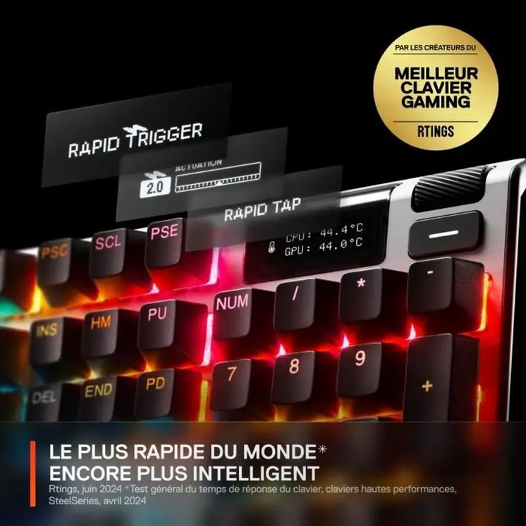 Keyboard SteelSeries Apex pro gen 3 Black Azerty French