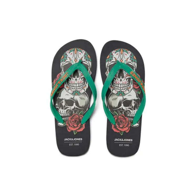 Men's Flip Flops Jack & Jones JFWSKULLS FLIP FLOP 12280854 Black