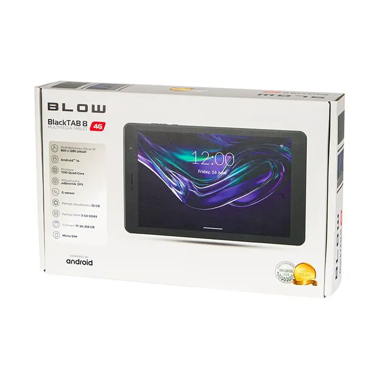 Tablet Blow BlackTAB8 Unisoc T310 3 GB RAM 32 GB Black