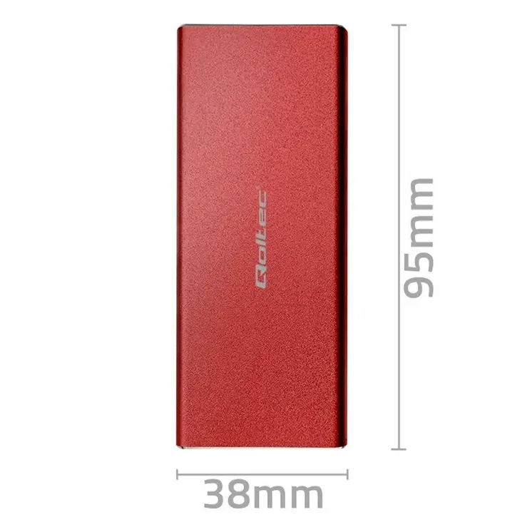 External Box Qoltec 51831 Red