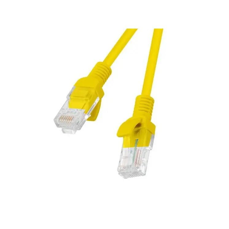 UTP Category 5e Rigid Network Cable Lanberg PCU5-20CC-0025-Y Yellow 25 cm
