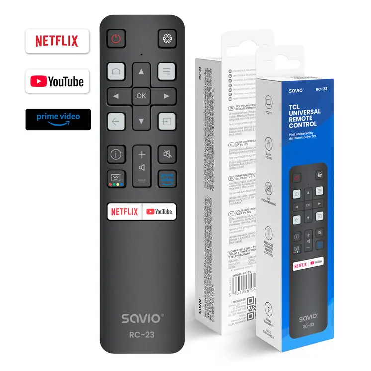 Universal Remote Control Savio RC-23 Black