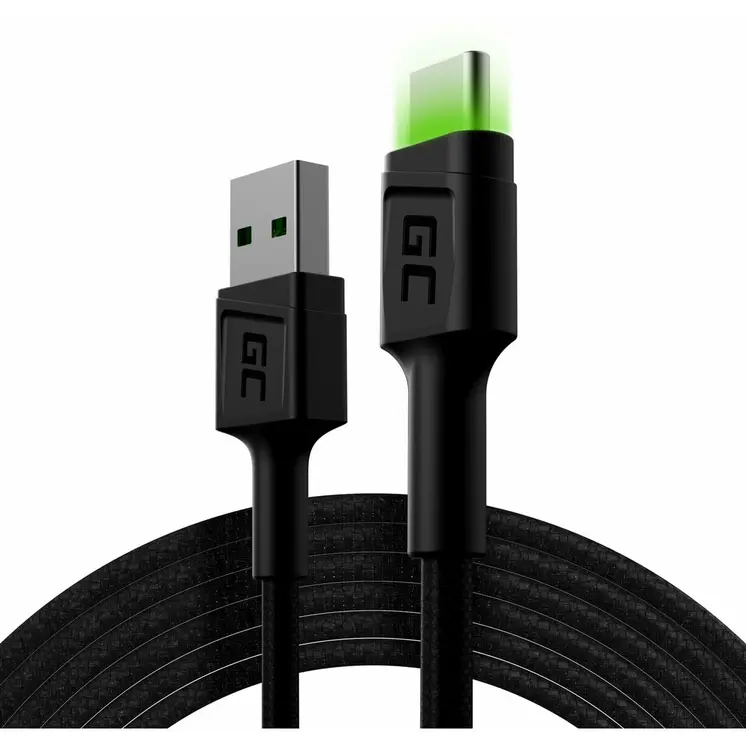 USB Cable Green Cell KABGC13 Black Green 2 m