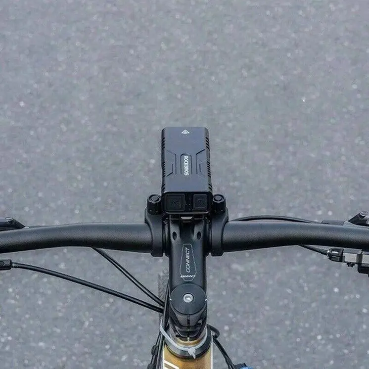 LED Bicycle Torch Rockbros Luz de bicicleta con función de powerbank