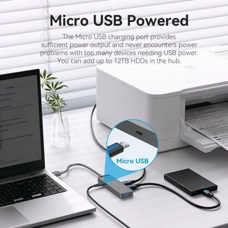 USB Hub Vention CHLBB Black (1 Unit)