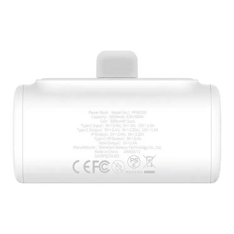 Powerbank Baseus P10068307213-00 White 5000 mAh