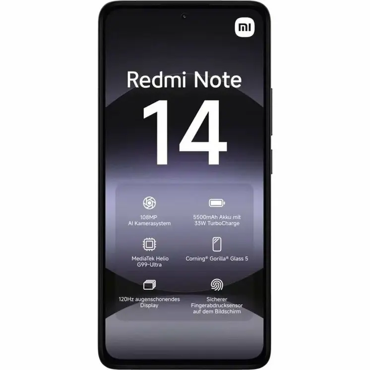 Smartphone Xiaomi Redmi Note 14 Octa Core 6 GB RAM 128 GB Black 6,67"