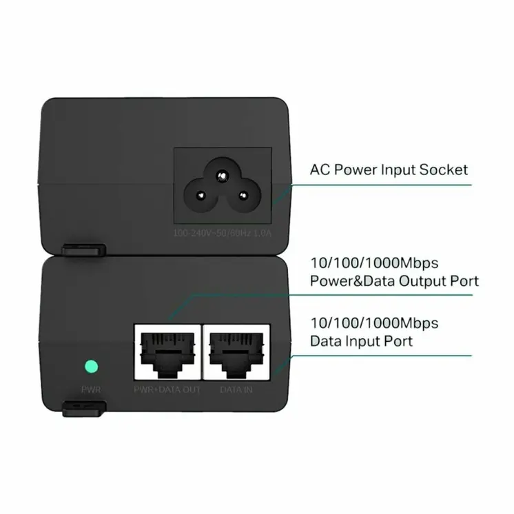 PoE Injector TP-Link TL-POE160S Black