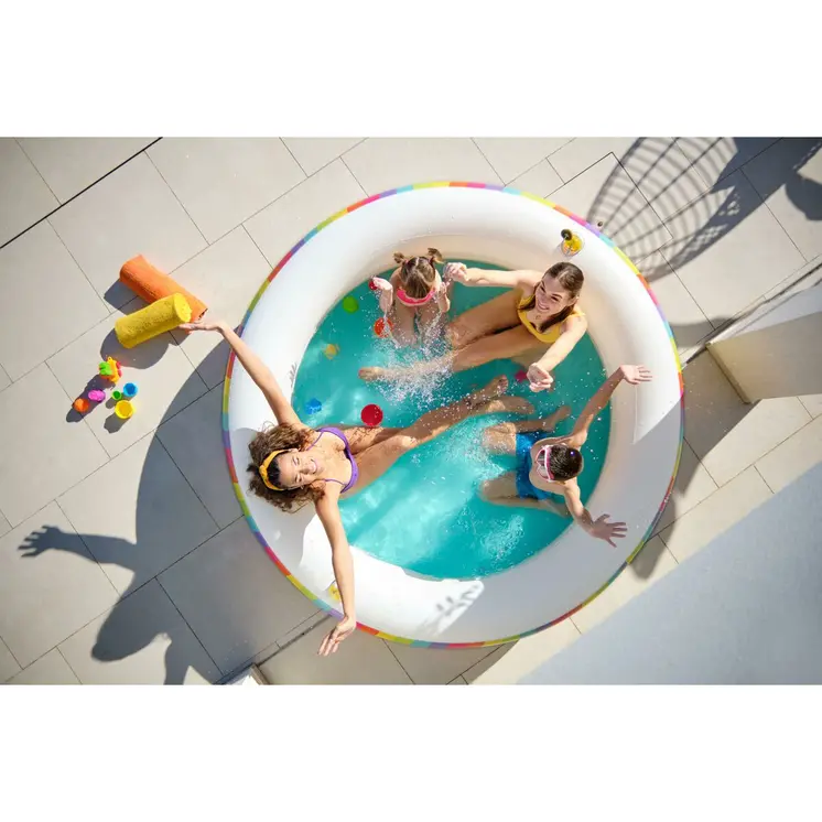 Inflatable Paddling Pool for Children Bestway Rainbow 206 x 206 x 51 cm