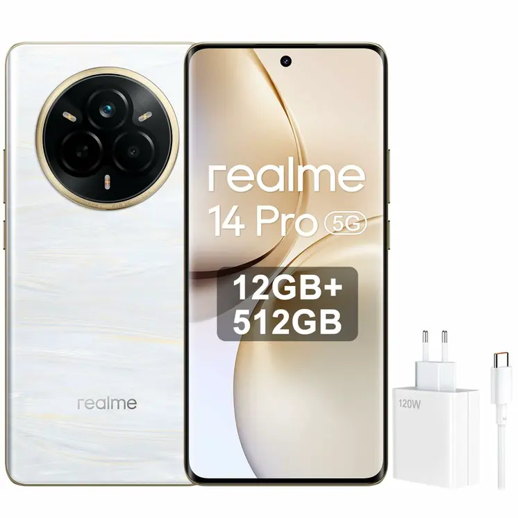 Smartphone Realme 631011005704 Octa Core 12 GB RAM 512 GB White