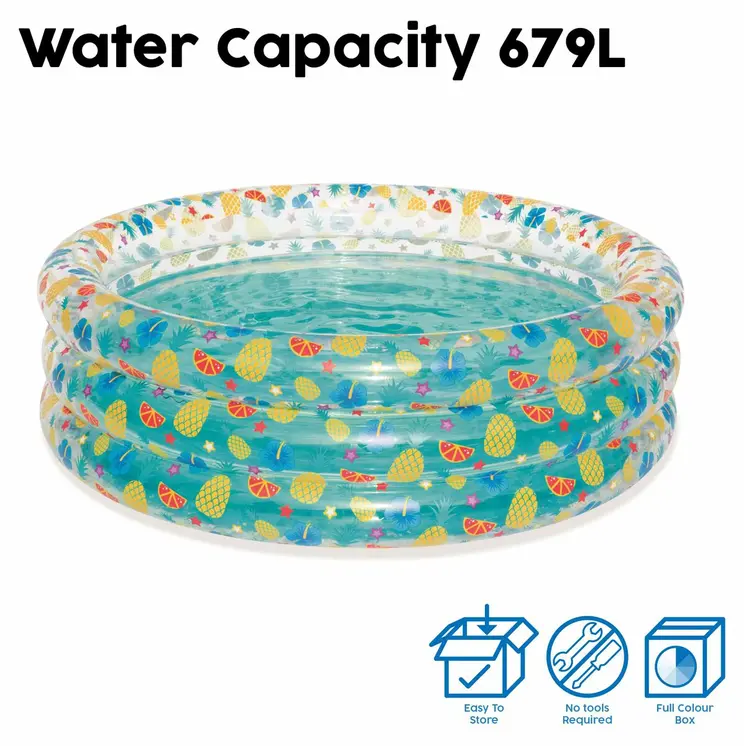 Inflatable Paddling Pool for Children Bestway Tropical 170 x 53 cm