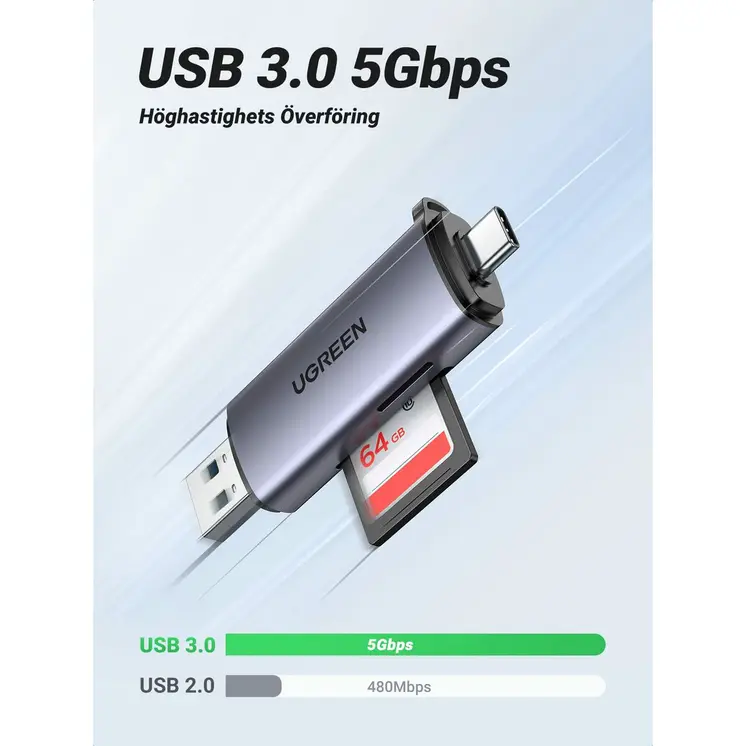 Card Reader Ugreen 50706 Silver