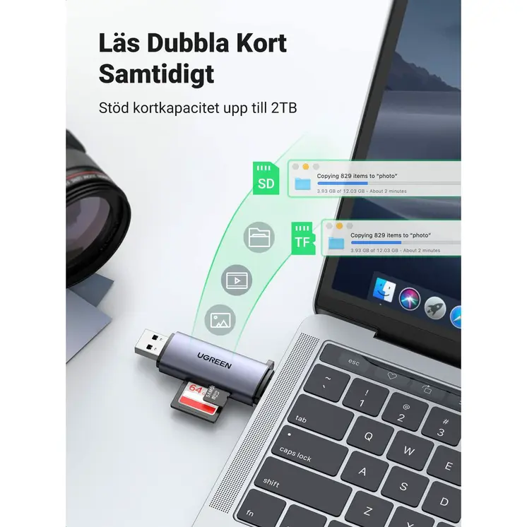 Card Reader Ugreen 50706 Silver