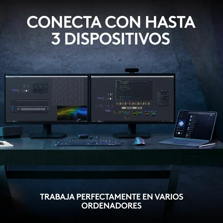 Wireless Keyboard Logitech MX Keys S Spanish Qwerty Graphite Steel