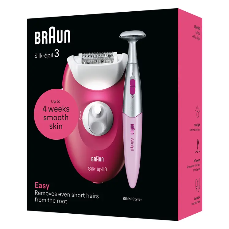 Electric Hair Remover Braun SE3-202 Fuchsia
