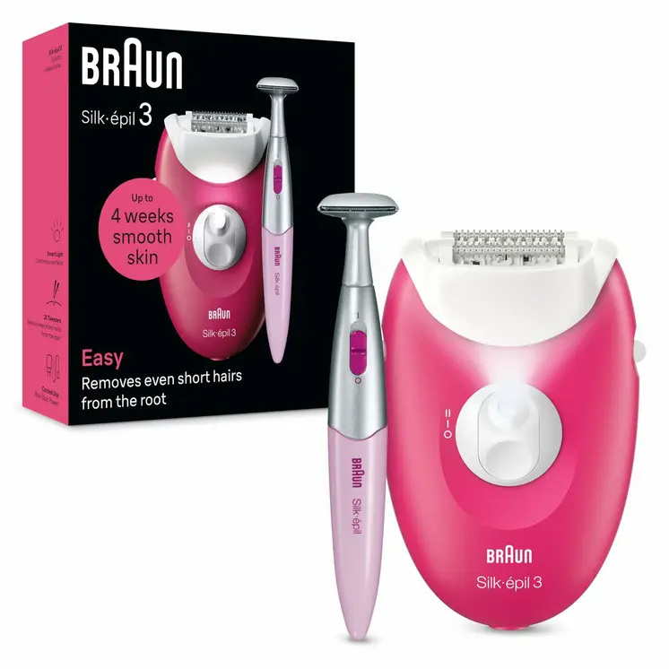 Electric Hair Remover Braun SE3-202 Fuchsia