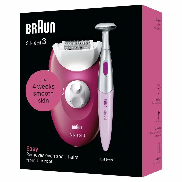 Electric Hair Remover Braun SE3-202 Fuchsia