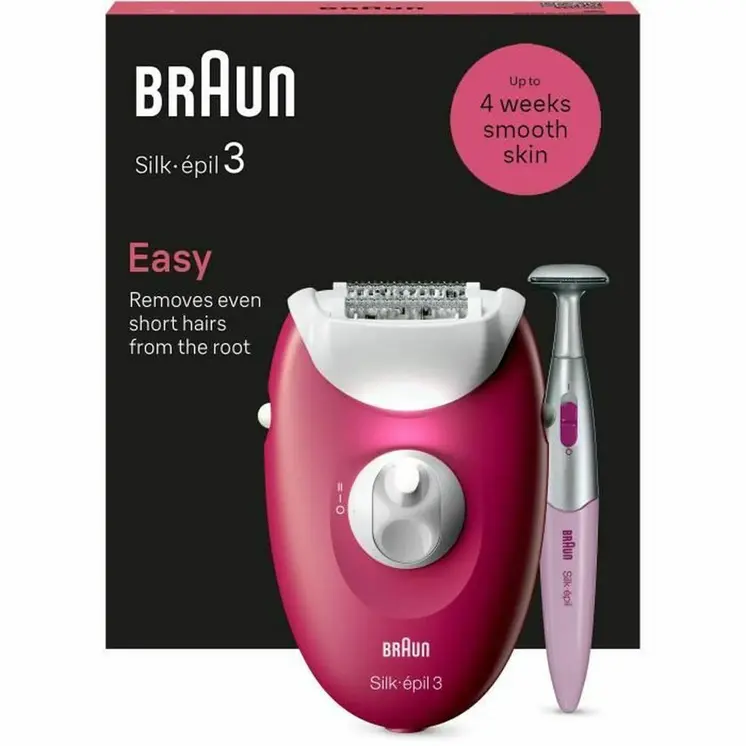 Electric Hair Remover Braun SE3-202 Fuchsia