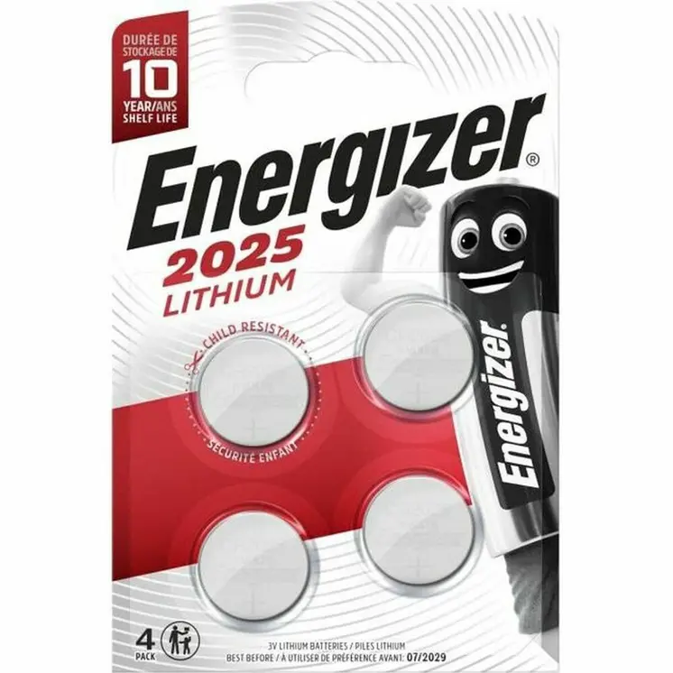 Batteries Energizer CR2025 3 V CR2025 (4 Units)