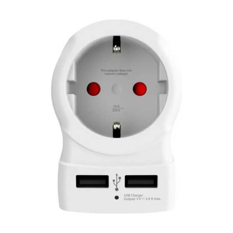 Current Adaptor Skross 1500280 USB x 2 European United Kingdom