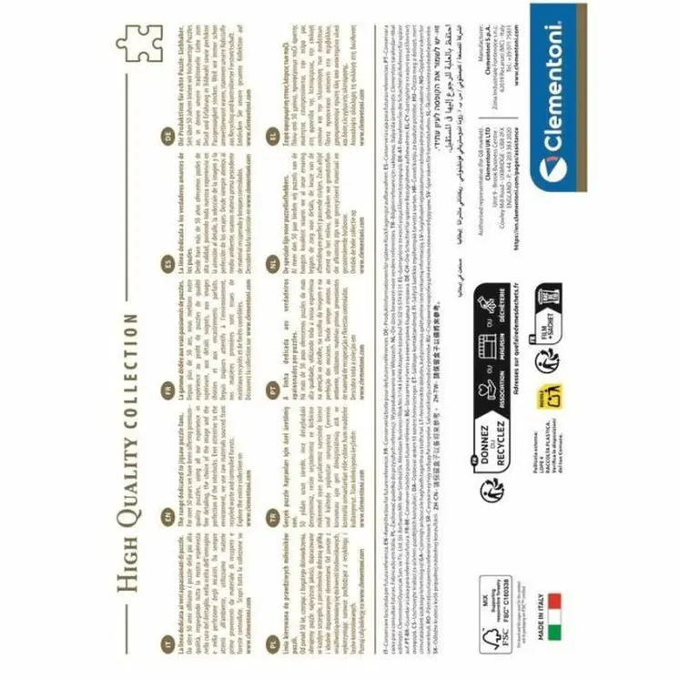 Puzzle Clementoni (3 Units) (2 Units) (6 Units) (10 Units) (4 Units) (12 Units) (24 Units)