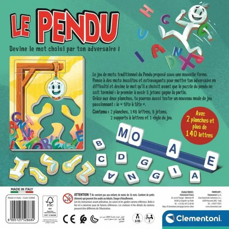 Board game Clementoni Le pendu