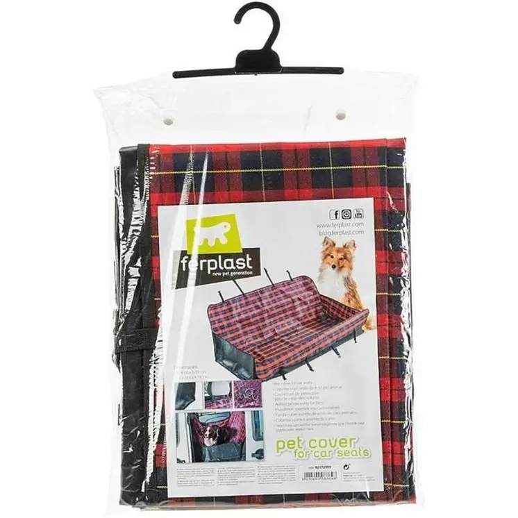Protective Car Cover for Pets Ferplast Black Red 140 x 50 x 60 cm