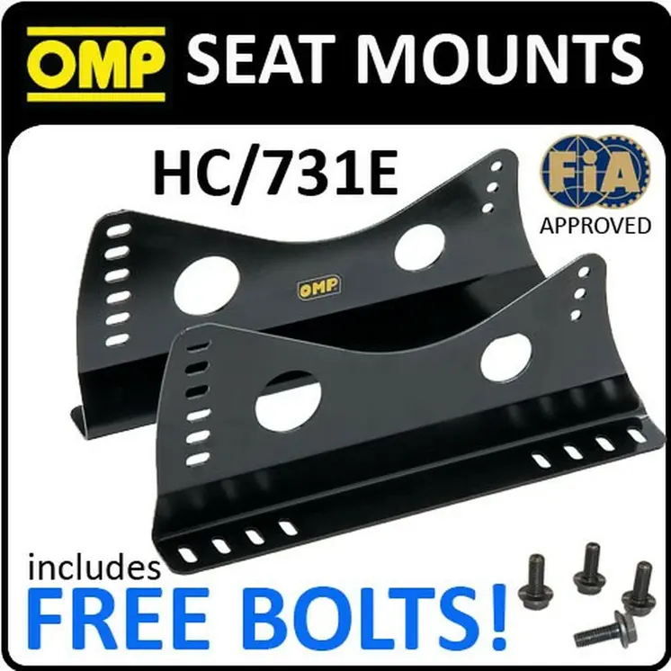 Holder OMP HC731E Steel 2 Pieces 38 cm Black Side Seat Base