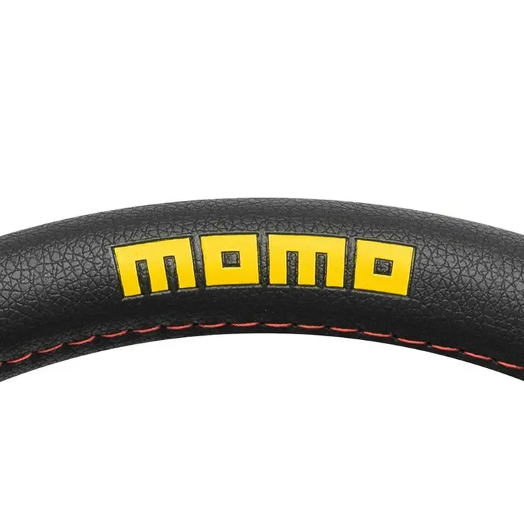 Steering Wheel Cover MOMO MOMLSWC0LAPBR Black/Red Ø 38-39 cm