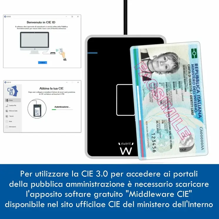 External Card Reader Ewent EW1053 Black