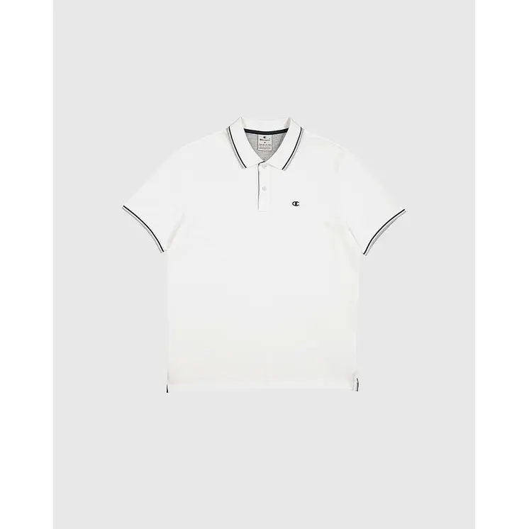 Men’s Short Sleeve Polo Shirt Champion CHAMPION POLO 220897 White