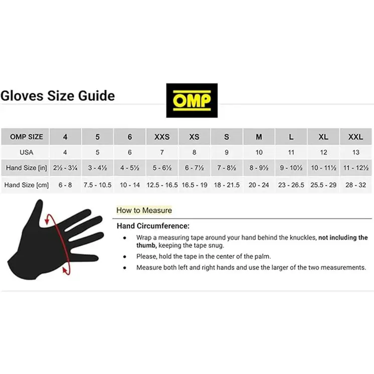 Karting Gloves OMP KS-4 White Red