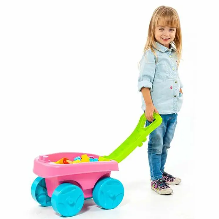 Building Blocks Moltó    20 Pieces Trolley Pink