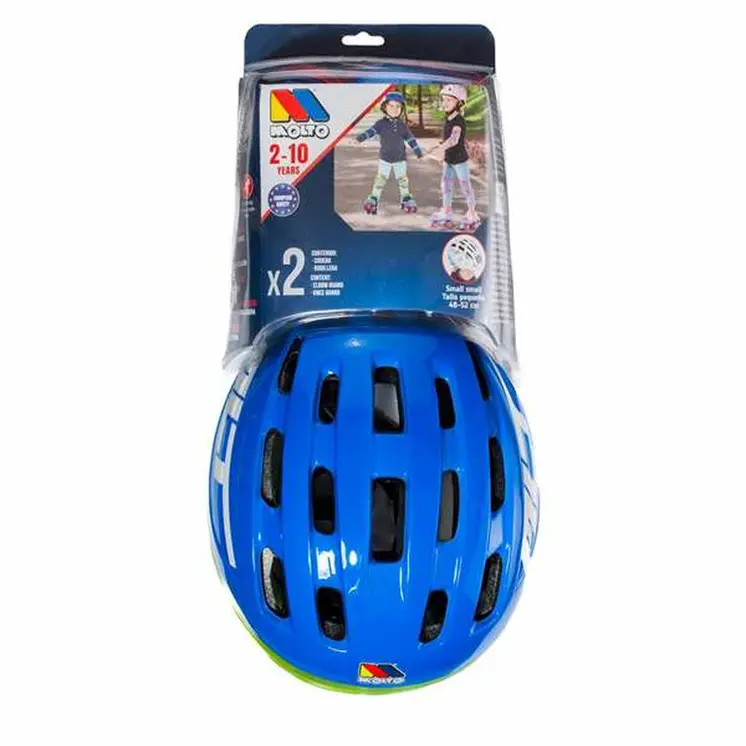 Set of helmets and knee pads Moltó Blue 2-10 Years