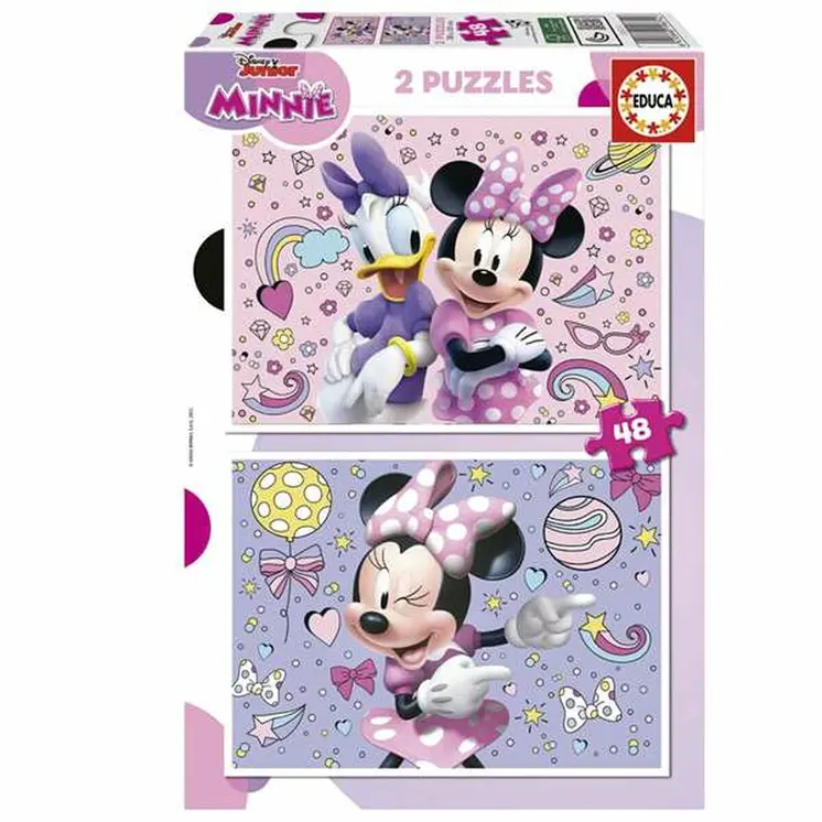 2-Puzzle Set Educa Minnie Mouse 48 Pieces