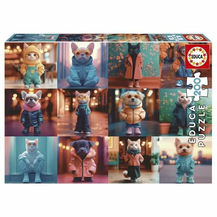 Puzzle Educa 20219 Fashion Animals 200 Pieces