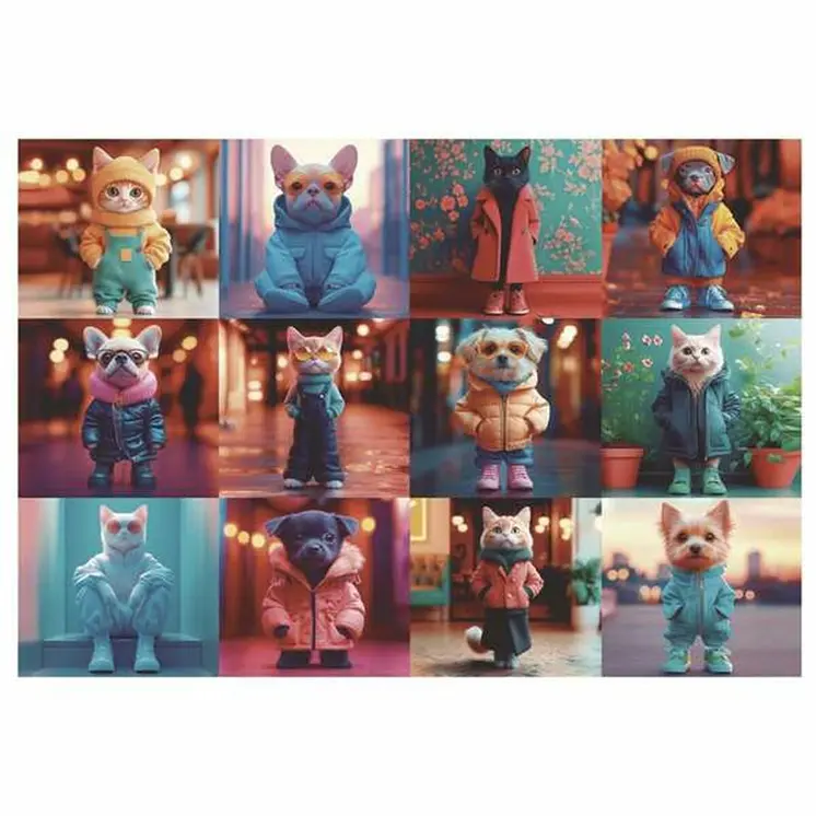 Puzzle Educa 20219 Fashion Animals 200 Pieces