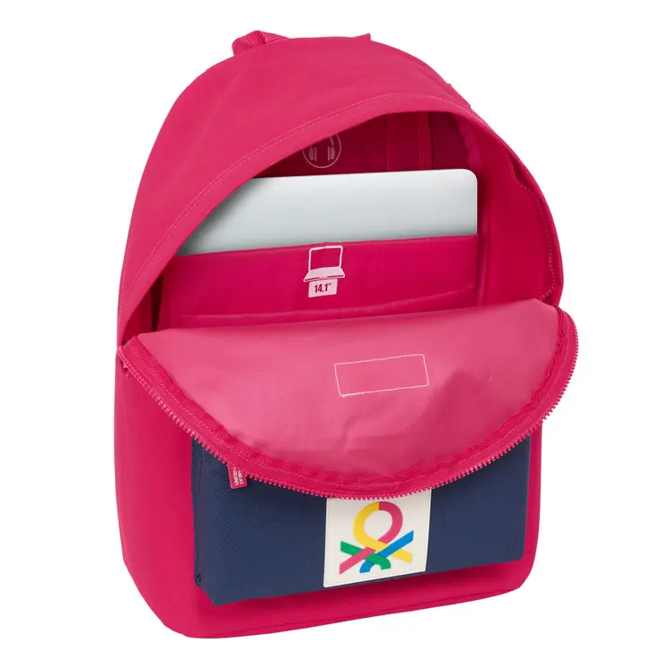 Laptop Backpack Benetton benetton Cherry Navy Blue 31 x 41 x 16 cm