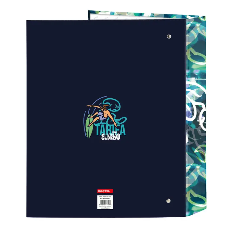 Ring binder El Niño Kook Navy Blue A4 27 x 33 x 6 cm